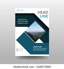 Flyer leaflet brochure cover annual report template with circles intersections. Creative abstract brochure set, annual report, horizontal cover, 