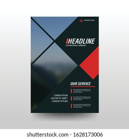 Flyer leaflet brochure cover annual report template with circles intersections. Creative abstract brochure set, annual report, horizontal cover, 