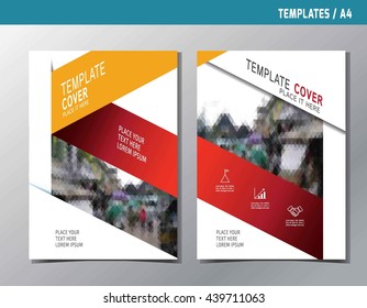 Flyer leaflet brochure multipurpose template A4 size.
Abstract red flat vector modern style concept.
Annual report book cover layout design.