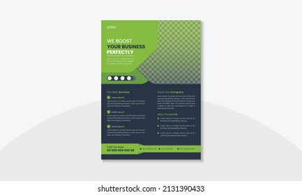 Flyer, Leaflet, Brochure, Poster, vector layout design template in A4 size, Corporate design, modern business flyer