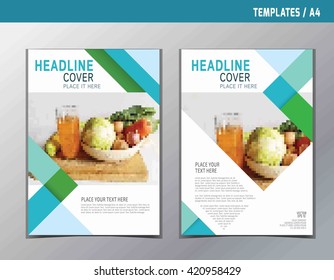 flyer leaflet brochure template A4 size design.abstract  flat vector modern multipurpose style.annual report book cover layout.