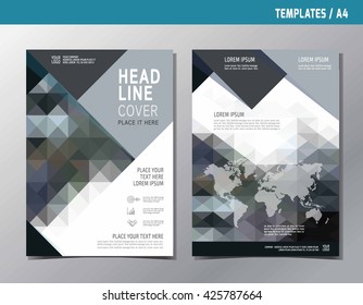 flyer leaflet brochure template A4 size design.abstract gray flat vector modern multipurpose style.annual report book cover layout. business branding concept.