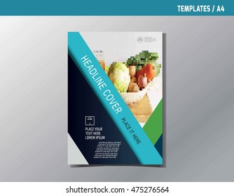 flyer leaflet brochure template A4 size design.
abstract  flat vector modern multipurpose style.
annual report book cover layout.