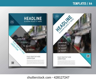 flyer leaflet brochure template design A4 size
abstract blue flat vector modern style