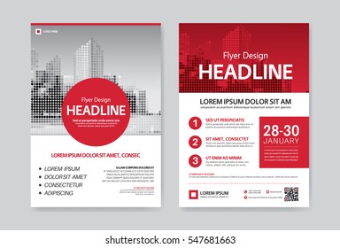 Flyer / Leaflet / Brochure vector layout design template in A4 size