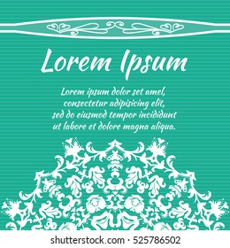 flyer, leaflet cover mandala, abstract Oriental motif. Hand painted texture background. Decorative elements for design print. Vector. EPS 10
