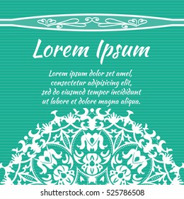 flyer, leaflet cover mandala, abstract Oriental motif. Hand painted texture background. Decorative elements for design print. Vector. EPS 10
