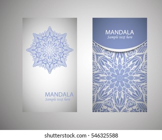 flyer, leaflet, cover, mandala, abstract Oriental motif. Hand painted texture background. Decorative elements for design print. Vector. EPS 10