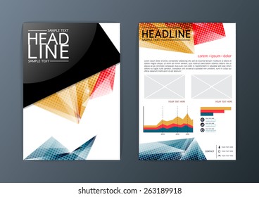 Flyer, magazine, brochure design template, Business Abstract modern Background, A4 size-Vector illustration