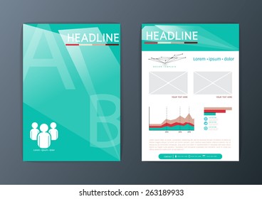 Flyer, magazine, brochure design template, Business Abstract Background, A4 size- Vector illustration