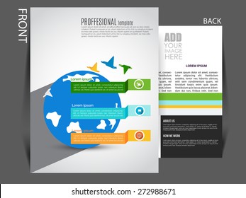 Flyer, Magazine Cover, Brochure Template Can Be Used For Print And Publishing, Vector Eps 10