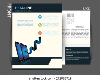 flyer, magazine cover, brochure template can be used for print and publishing, Vector eps 10
