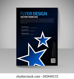 Flyer, magazine cover, brochure, template design for business education, presentation, website. Editable vector illustration. 