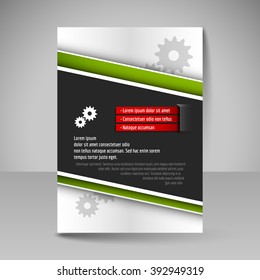 Flyer, magazine cover, brochure, template design for business education, presentation, website. Editable vector illustration. 