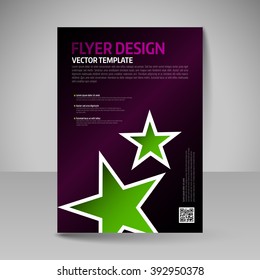Flyer, magazine cover, brochure, template design for business education, presentation, website. Editable vector illustration. 
