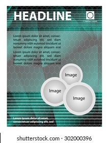 flyer and magazine cover template with orange color
