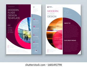 Flyer with minimal geometric design. Modern abstract background for Brochure, Placard, Poster, Flyer, Banner etc. Eps10 vector flyer template.