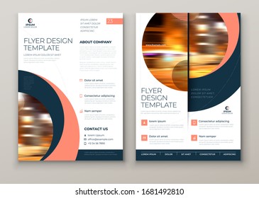 Flyer with minimal geometric design. Modern abstract background for Brochure, Placard, Poster, Flyer, Banner etc. Eps10 vector flyer template.