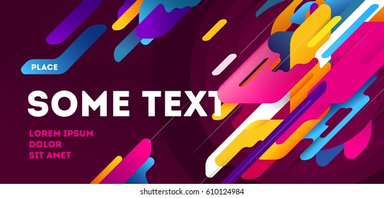 Flyer minimalistic flat design. Modern diagonal abstract background with geometric elements Vector Illustration