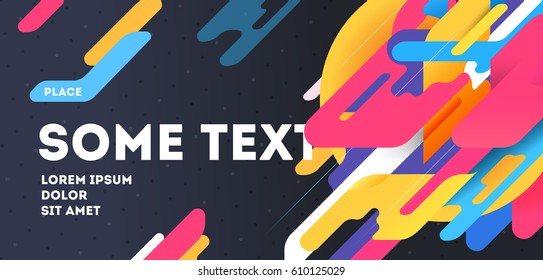 Flyer minimalistic flat design. Modern diagonal abstract background with geometric elements Vector Illustration