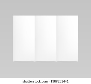 Flyer mockup, folded realistic blank sheet of paper, stationery