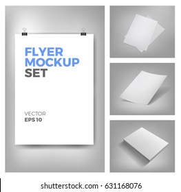 Flyer Mockup vector set.