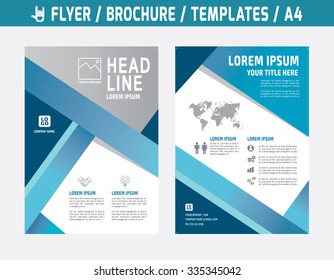 Blue Corporate Tri Fold Brochure Template Stock Vector (Royalty Free ...