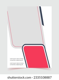 flyer, Multipurpose template, back and inside pages, Brochure creative design, Trendy minimalist design, Vertical a4 format, company profile, report, A4, cover