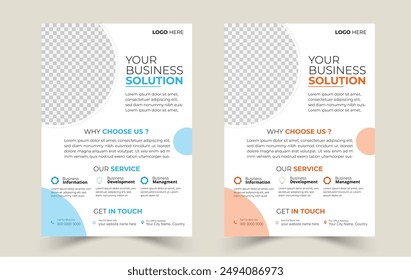 Flyer. Neueste Trendy Creative Corporate Multipurpose Minimal Official Business Advertising Magazine Poster Flyer mit Creative Corporate Trendy Geometric Shape Vorlage Print Design 