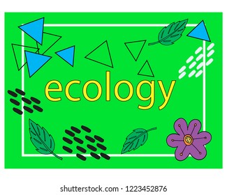 flyer on the theme of ecology. Modern design.
