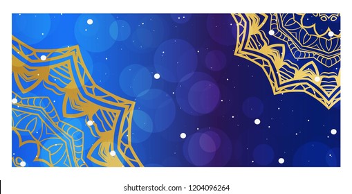 Flyer pages Ornament Illustration Concept with Mandala. Vintage Art Indian, Magazine. Vector Decorative Layout Design.
