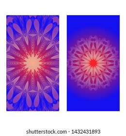 Flyer Pages Ornament Illustration Concept With Mandala. Vintage Art Indian, Magazine. Vector Decorative Layout Design. 