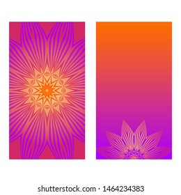 Flyer Pages Ornament Illustration Concept With Mandala. Vintage Art Indian, Magazine. Vector Decorative Layout Design. 