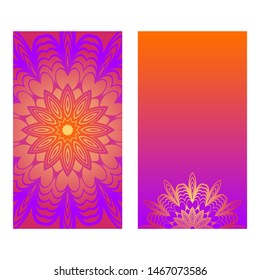 Flyer Pages Ornament Illustration Concept With Mandala. Vintage Art Indian, Magazine. Vector Decorative Layout Design. 