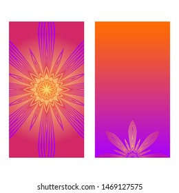Flyer Pages Ornament Illustration Concept With Mandala. Vintage Art Indian, Magazine. Vector Decorative Layout Design. 