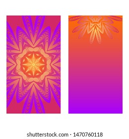 Flyer Pages Ornament Illustration Concept With Mandala. Vintage Art Indian, Magazine. Vector Decorative Layout Design. 