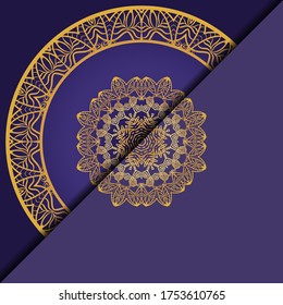 Flyer pages Ornament Illustration Concept with Mandala. Vintage Art Indian, Magazine. Vector Decorative Layout Design. Vector
