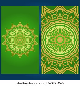 Flyer pages Ornament Illustration Concept with Mandala. Vintage Art Indian, Magazine. Decorative Layout Design. Vector