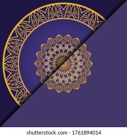 Flyer pages Ornament Illustration Concept with Mandala. Vintage Art Indian, Magazine. Vector Decorative Layout Design. Vector