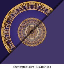 Flyer pages Ornament Illustration Concept with Mandala. Vintage Art Indian, Magazine. Vector Decorative Layout Design. Vector