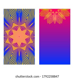 Flyer Pages Ornament Illustration Concept With Mandala. Vintage Art Indian, Magazine. Vector Decorative Layout Design. 