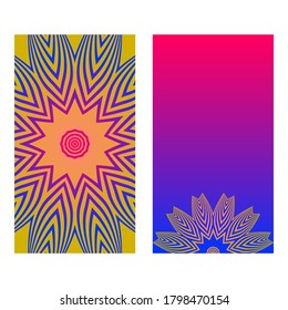 Flyer Pages Ornament Illustration Concept With Mandala. Vintage Art Indian, Magazine. Vector Decorative Layout Design. 