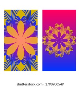 Flyer Pages Ornament Illustration Concept With Mandala. Vintage Art Indian, Magazine. Vector Decorative Layout Design. 