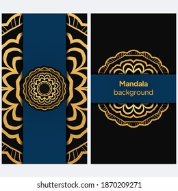 Flyer pages Ornament Illustration Concept with Mandala. Vintage Art Indian, Magazine. Vector Decorative Layout Design. Vector