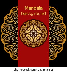 Flyer pages Ornament Illustration Concept with Mandala. Vintage Art Indian, Magazine. Vector Decorative Layout Design. Vector