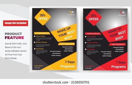  flyer pamphlet brochure cover design layout space, vector illustration. template in A4 size