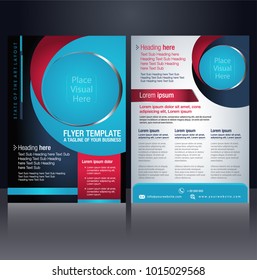 Flyer pamphlet brochure poster cover design layout background vector illustration template blue color