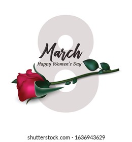 Flyer or Pamphlet with stylish text 8 March and illustration. Happy International Women's Day celebration.