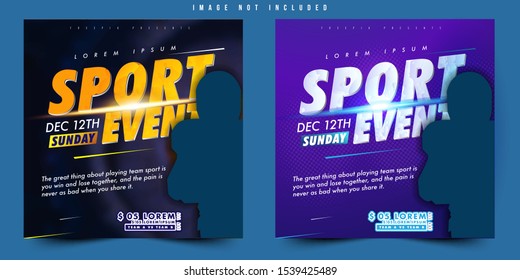 flyer, poster or banner design vector sport event football soccer with simple layout elegant abstract background and balance composition, editable and customize template