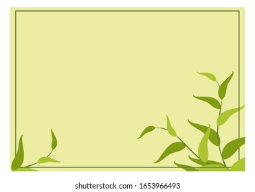 flyer, poster, banner, postcard concept with green nature theme.